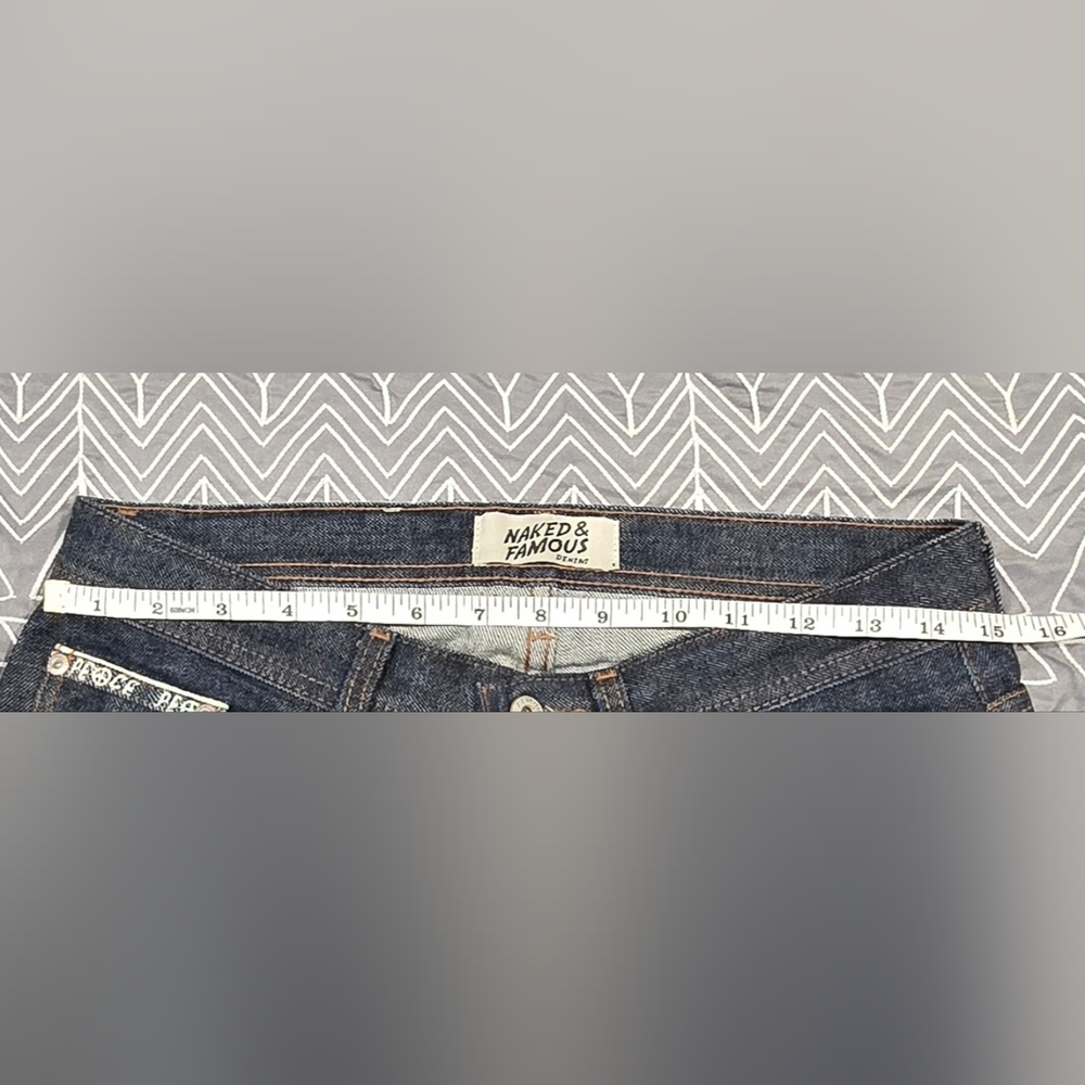 Naked & Famous Love And Peace Selvedge Straight Leg Men's Jeans Size 30 - Picture 7 of 10